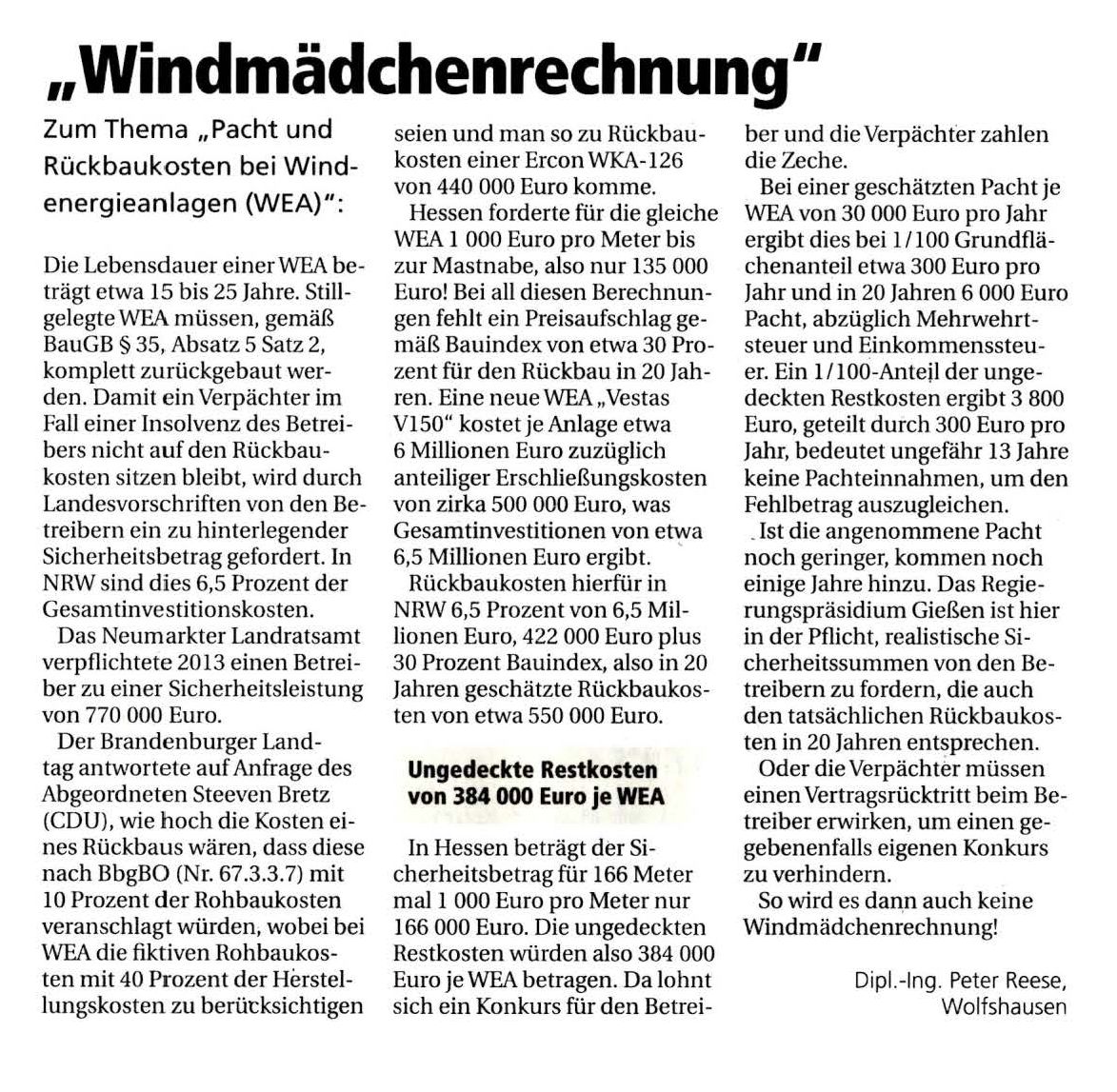 OP Leserbrief Windmdchenrechnung 16.05.2018