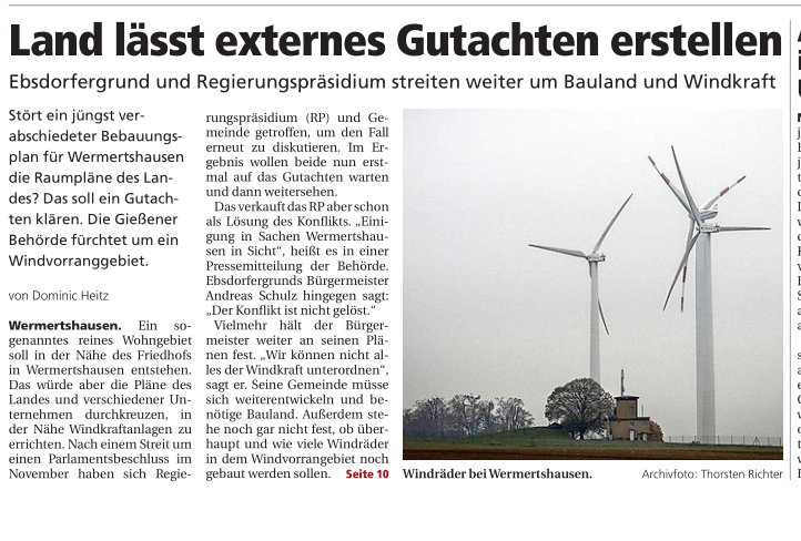 OP Land laesst externes Gutachten erstellen 08.01.2019